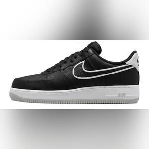 Nike Air Force 1 '07 'Embroidered Swoosh - Black' FJ4211-001 Men's Size 11 NEW